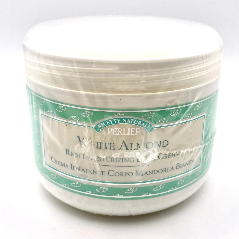 Perlier White Almond Rich Moisturizing Body Cream 13.5 fl oz Italy New Sealed